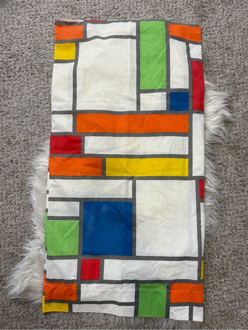Yves Saint Laurent by Utica King Sz Mondrian Pillowcase Vintage